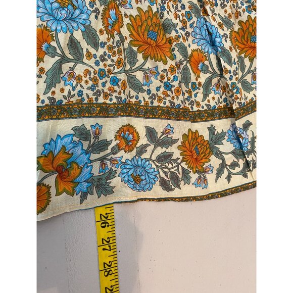 NWT Solitaire Womens Floral Peasant Blouse Cotton Rayon Blend Boho Style XL - Picture 7 of 10